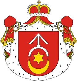 Coat of arms of Princess Ostrogski and Zasławski, used according to Tadeusz Gajl also by Kłosewicz, Neronowicz, Szpila, Szpilewski and Szpilowski families.