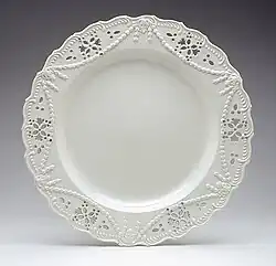 Plate with pierced openwork, 18th century
