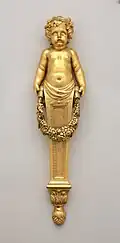 Caryatid putto; 18th century; gilt bronze; 35.2 × 8.9 × 4.5&nbsp;cm; Metropolitan Museum of Art