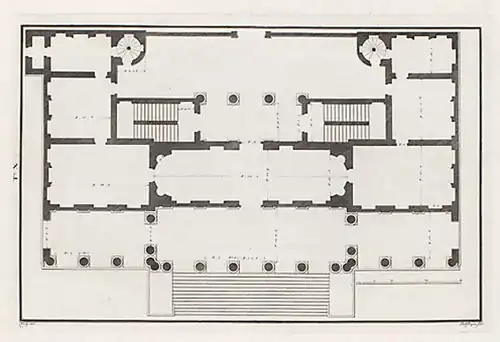 Floor plan (drawing by Ottavio Bertotti Scamozzi, 1776)