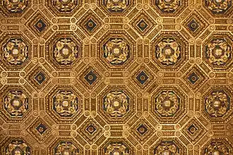 Coffered ceiling of the Sala dell'Udienza, in the Palazzo Vecchio in Florence