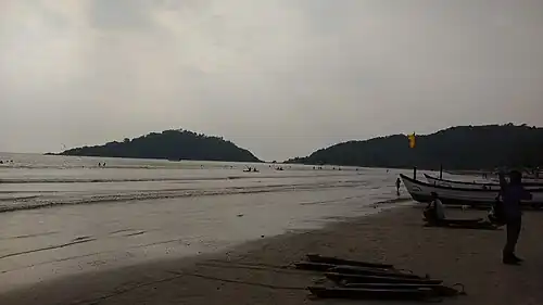 The island adjacent to main land palolem beach