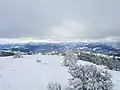 Panoramic view from top of Goč in winter