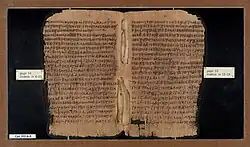 Papyrus with the fragments of the Book of Joshua. Egypt, 4th century