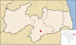 Location in Paraíba state