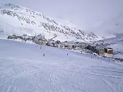 View of the town from the slopes