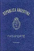 Old Argentine passport