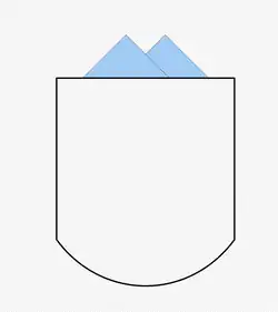 Patch pocket with pocket square