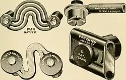 Various Rail Bonding Hardware showing "Patented"/"Patents Pending"