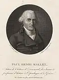 Engraving of Paul Henri Mallet by Henriette Rath