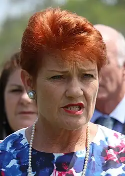Senator Pauline Hanson, 2016–present; MP for Oxley (1997–1998).