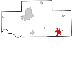 Location within Payne County and Oklahoma