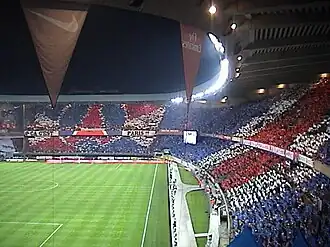 PSG tifo against OM at the Parc des Princes in September 2006.
