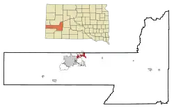 Location of Box Elder, South Dakota