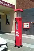 Restored petrol bowser, Gundagai, Australia