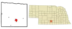 Location of Holdrege, Nebraska