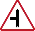 Priority, side junction (left)