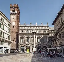 North part of the square, with Palazzo Maffei