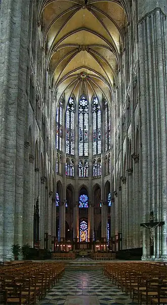 Choir of Beauvais Cathedral (begun 1225) (48.5 meters (159&nbsp;ft) high