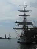 The Picton Castle on July 6, 2019 at the first Tall Ships festival in Buffalo, New York