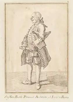 Caricature of Giovanni Battista Piranesi