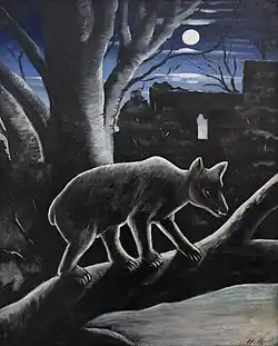 A Bear on a Moonlit night