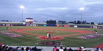 A Traverse City Pit Spitters game at Turtle Creek Stadium in Chums Corner
