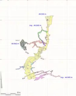 Map of Sainte Araille Cave