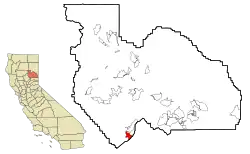 Location in Plumas County and the state of California