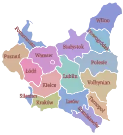 Polish voivodeships, 1922–1939.