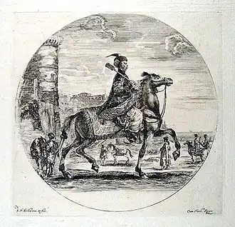 Polish horseman etching