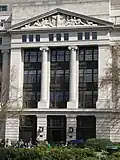Portico on west side of building, facing Bloomsbury Square