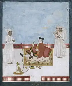 Company painting by Dip Chand ( 1760 – c. 1764) depicting an official of the East India Company, perhaps William Fullerton of Rosemount, surgeon and mayor of Calcutta in 1757
