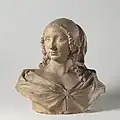 Terracotta bust study of Maria by Verhulst