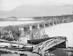 Image of Aqueduct Bridge taken from Georgetown, c. 1860-1865