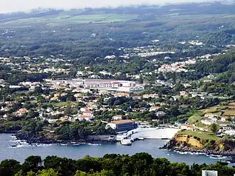 The built-up corner of São Pedro, as seen from Monte Brasil