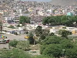 View of Achadinha (in the upper right) from the Plateau with the Sucupira Market