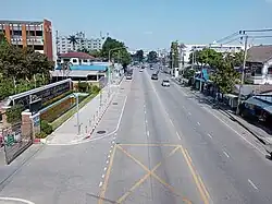 Phraya Suren rd in the area of Bang Chan, late 2023