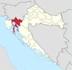 Primorje – Gorski Kotar County within Croatia