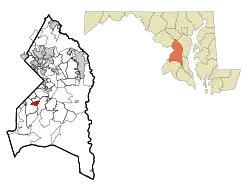 Location of Temple Hills, Maryland