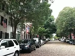 Cobblestone portion of Prince Street
