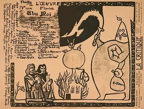 Image 72Programme for Ubu Roi, by Alfred Jarry (restored by Adam Cuerden) (from Wikipedia:Featured pictures/Culture, entertainment, and lifestyle/Theatre)