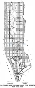 Proposed Postal Tube Lines in New York City
