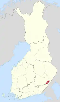 Location of Punkaharju in Finland