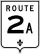 Route 2A marker