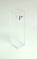 A quartz cuvette