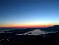 Night view from the road to the Bay of Kotor
