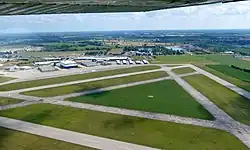 Runways (outer) and disused taxiways (inner)