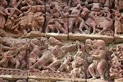 Terracotta relief in Raghunatha temple