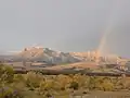 A rainbow on Ear Mountain near Choteau, Montana